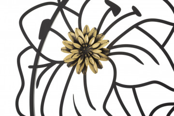 Panou decorativ negru/auriu din metal, 63x2x69 cm, Simply Flower Mauro Ferretti - Img 2