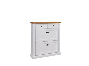 Pantofar GALINEO 01 – 97.5x27.5x110 cm – Alb / Stejar natural