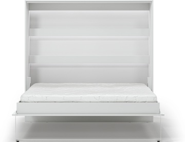 Pat rabatabil Devesto Horizontal Wall 160 alb LED, 200x160 cm – Alb - Img 4