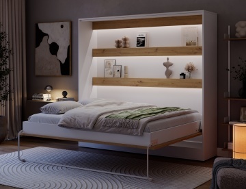 Pat rabatabil Devesto Horizontal Wall 160 Artisan Eiche LED, 200x160 cm – Artisan Eiche - Img 10