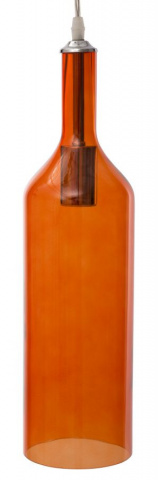 Pendul portocaliu din sticla, ø 11 x h43 cm, Bottle Mauro Ferreti - Img 2