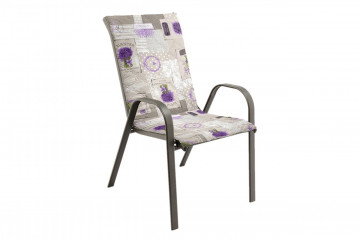Perna scaun cu spatar Alcam, Midsummer, 105x48x3 cm, microfibra matlasta, Lavanda - Img 1