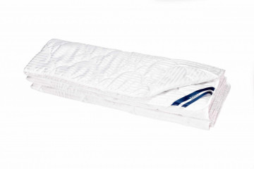 Pilota microfibra striata matlasata, Somnart, 180x200 cm, 200 g, alba, de vara, model lacrimi - Img 4