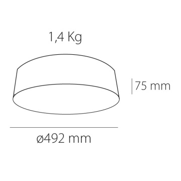 Plafoniera 5 x E27, ø492 mm, Alb, Athenas Bulb, Kelektron – fotografie de produs pe fundal neutru