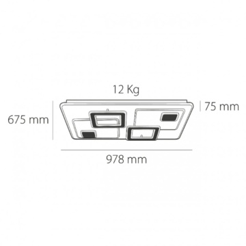 Plafonieră LED Kelektron Retro 180W maro-alb, 220-240V, flux 17680 lm, SKU 20 7 06 180 CF 976