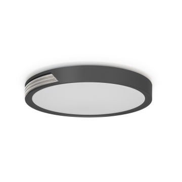 Plafoniera LED 48W, Ø40 cm, Negru, Skoll, Kelektron
