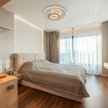 Plafoniera LED Lara, Ø50 cm, 70W, 3150 lm, Alb + Greige, Kelektron - Img 6