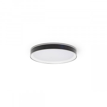 Plafoniera LED Praslin, alb / negru, dimabila, cu telecomanda, lumina calda / rece / neutra, Kelektron - Img 1