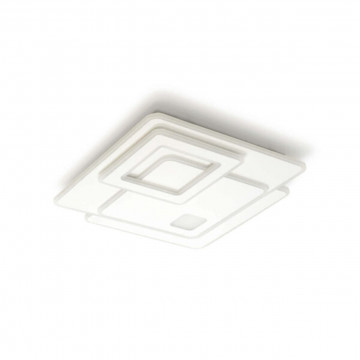 Plafoniera LED Retro, alb, Max 140W, dimabil, cu telecomanda, lumina calda / neutra / rece, Kelektron - Img 1
