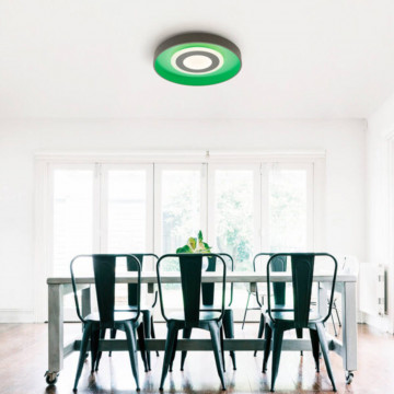Plafoniera LED Tarvos, gri / verde, dimabil, cu telecomanda, lumina calda / rece / neutra, Kelektron - Img 3