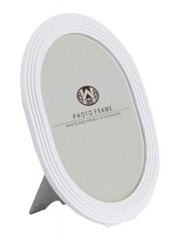 Rama foto alba din sticla si rasina, 25 x 2 x 30 cm, Ovally Mauro Ferreti