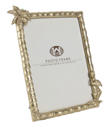Rama foto aurie din sticla si rasina, 26 x 2,8 x 30 cm, Flamingo Mauro Ferreti