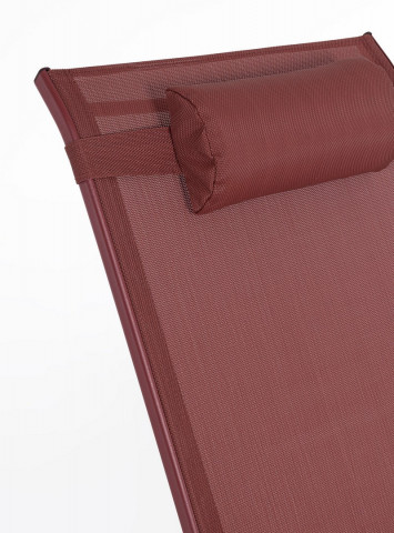Scaun balansoar pentru gradina rosu bordo din metal si textilena, 60,5 cm, Demid Bizzotto - Img 7