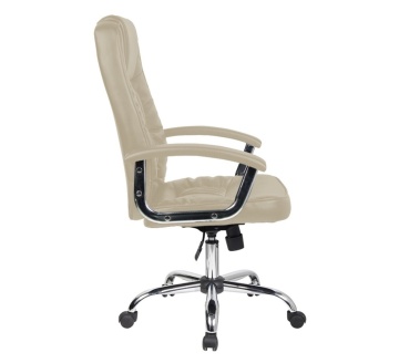 Scaun de birou ergonomic, Bedora Abraj, piele ecologica, Bej - Img 2