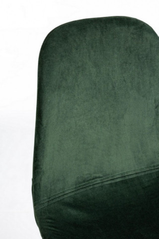 Scaun dining verde inchis din catifea si metal, Irelia Bizzotto - Img 3