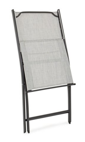 Scaun pliabil pentru gradina gri din metal si textilena, Martinez Bizzotto - Img 5
