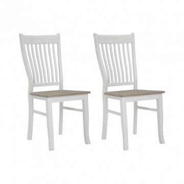 Set 2 scaune dining albe din MDF si lemn de Paulownia, 48 x 43 x 93 cm, Tolone Mauro Ferreti - Img 5