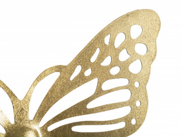Set 4 decoratiuni de perete aurii din metal, Butterflies Mauro Ferretti - Img 2