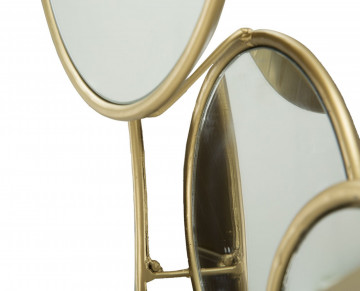Set 7 oglinzi decorative aurii cu rama din metal, 81x73x7,5 cm, Glam Mauro Ferretti - Img 6