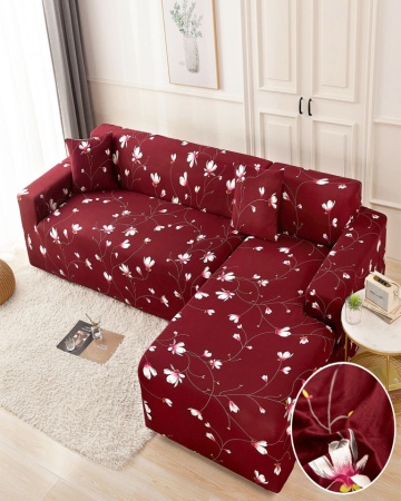 Set Huse Elastice Pentru Coltar, Floricele Albe, HEJ-24 – prezentare vizuală a produsului