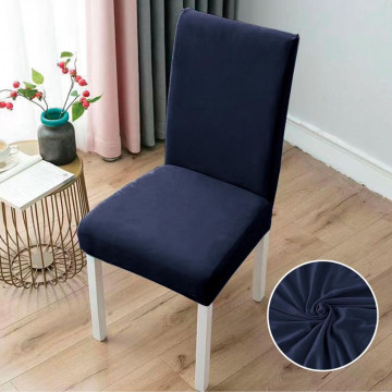 Set huse elastice pentru scaun, uni, 6 piese, bleumarin, SC-10 - Img 1