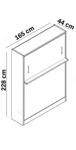 Set pat rabatabil dublu cu somiera inclusa + canapea 2 locuri + biblioteci - ROYAL SMALL ELEGANCE Set (150X200) - Img 5