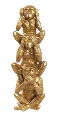 Statueta aurie din rasina, ø 10,5 x H30 cm, Tower Mauro Ferreti