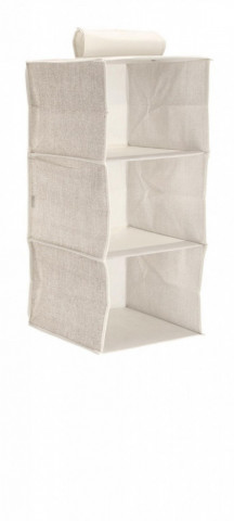 Suport haine vertical, bej, cu 3 compartimente, Tidy Yes