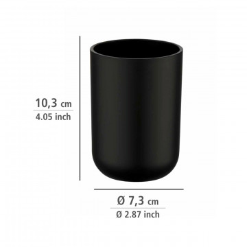 Suport pentru periute si pasta de dinti, Wenko, Brasil Black, 7.3 x 10.3 cm, plastic, negru - Img 4