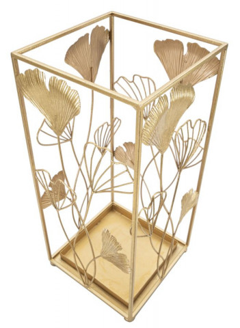 Suport umbrele auriu din metal, 22,5x22,5x48,5 cm, Gold Leaf Mauro Ferretti - Img 4