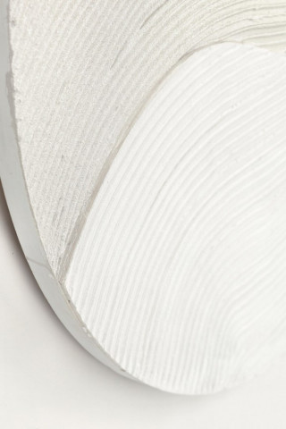 Tablou decorativ alb din panza si lemn de Pin, ∅ 90 cm, Texture Bizzotto - Img 2