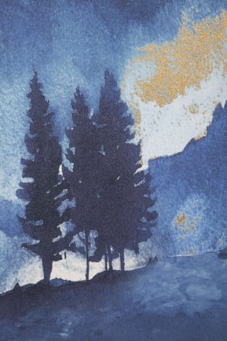 Tablou decorativ multicolor din lemn de Brad si panza, 80x3x120 cm, Mountain Tree Mauro Ferretti - Img 2