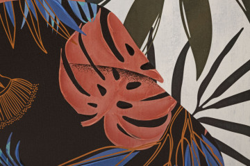 Tablou decorativ multicolor din lemn de Pin si panza, 80x2,8x120 cm, Lady Jungle Mauro Ferretti - Img 3