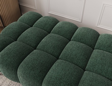 Taburet Tapitat cu Picioare Ferivo, 140x70x40 cm, dark verde velvet – Amore 35 - Img 8
