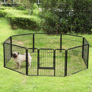 Tarc interior / exterior pentru animale de companie, 77 x 60 cm, metal, negru, Feandrea - Img 3