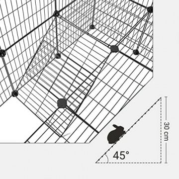Tarc interior pentru animale de companie, 143 x 73 x 71 cm, metal, negru, Feandrea - Img 8