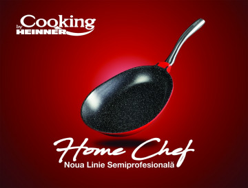 Tigaie saltapasta Home Chef, Heinner Home, 28 x 3.5 cm, aluminiu turnat, negru/rosu - Img 8