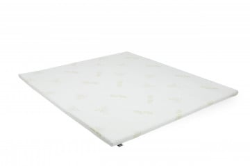 Topper Aloe Vera 140x190x4 cm, husa detasabila si lavabila, fermitate medie - Img 2