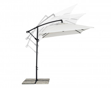 Umbrela de gradina crem din poliester si metal, 300x200 cm, Texas Bizzotto - Img 8