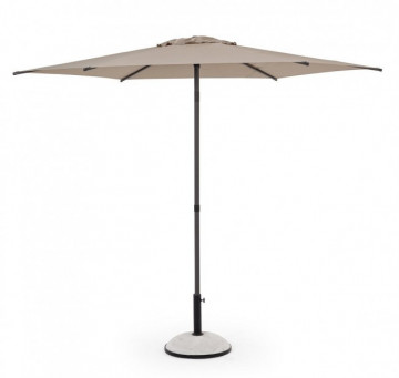 Umbrela de gradina cu brat pivotant gri taupe din poliester si metal, ∅ 270 cm, Samba Bizzotto - Img 1