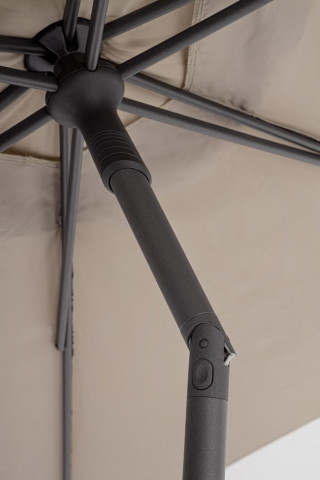 Umbrela de gradina cu brat pivotant gri taupe din poliester si metal, ∅ 270 cm, Samba Bizzotto - Img 4