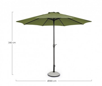 Umbrella de soare, verde, 300 cm, Kalife, Yes - Img 2