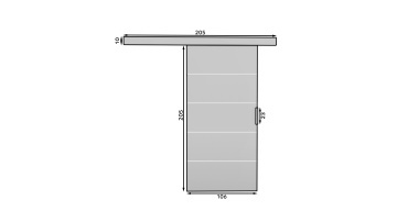 Ușă glisantă montată pe perete BIELLA – 106x205 cm – Cașmir - Img 3