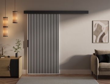 Ușă glisantă Perion – 106x1.6x205 cm – Alb / Negru - Img 3