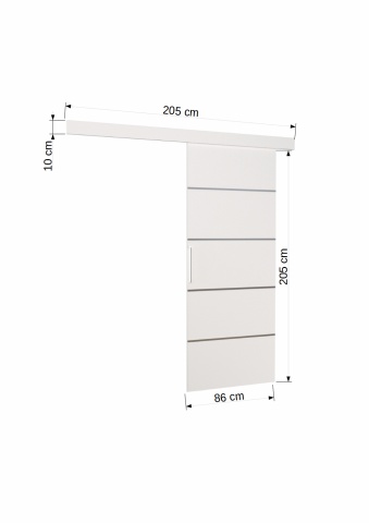 Ușă glisantă TONY – 86x1.6x205 cm – Negru - Img 3