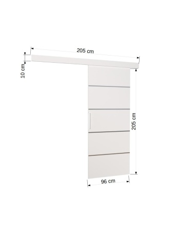 Ușă glisantă TONY – 96x1.6x205 cm – Sonoma - Img 3
