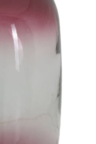 Vaza decorativa alba / roz din sticla reciclata, ø 19 x H45 cm, Napoles Mauro Ferreti - Img 3