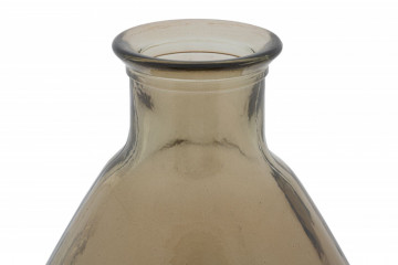 Vaza decorativa bej din sticla reciclata, ø 33 cm, Jarron Adobe Mauro Ferreti - Img 2