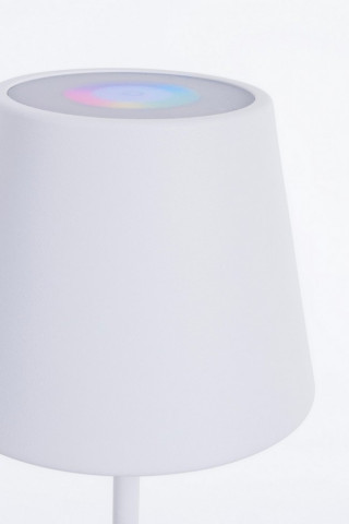 Veioza LED multicolor, alba, inaltime 38 cm, Etna, Bizzotto - Img 2