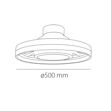 Ventilator de tavan LED Sonne, 3 pale, Ø50 cm, 28W, Alb, Kelektron - Img 4